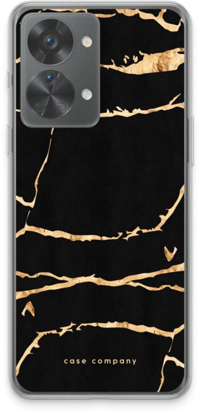 Case Company® - Hoesje geschikt voor OnePlus Nord 2T hoesje - Gouden marmer - Soft Cover Telefoonhoesje - Bescherming aan alle Kanten en Schermrand