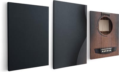 Artaza Canvas Schilderij Drieluik Gitaar - 120x60 - Foto Op Canvas - Canvas Print