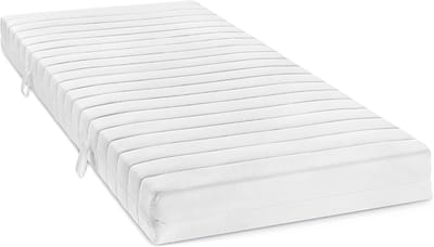 Bodyprotect 90 x 200 cm matras met binnenvering | Hardheidsgraad 3 | Binnenveringsmatras | Rolmatras | Afneembare hoes van microvezel, wasbaar op 60 graden | 90 x 200 x 16 cm | Wit