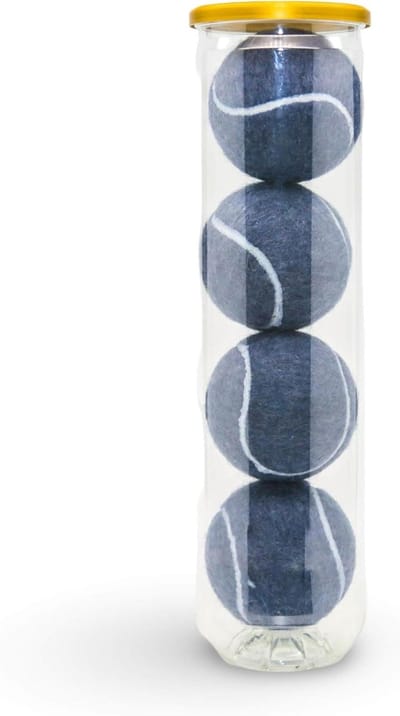 Gekleurde Tennisballen - Sportballen Training - Tennis Spelen - ITF Norm Goedgekeurd - 4 Ballen Koker - Denimblauw