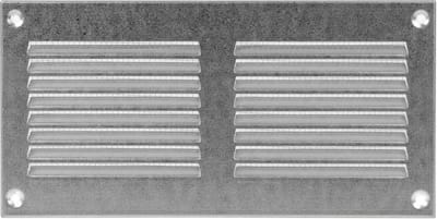 Luchtinlaatafdekking - Ventilatierooster Achterluchtrooster - Ventilatie Regelen - Insectenbescherming Geïntegreerd - 20 x 10 cm - Grijs