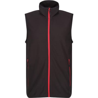 Regatta Heren Navigate Fleece Gilet (Zwart/Klassiek Rood)
