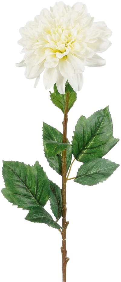 Mica Decorations Kunstbloem Dahlia Floristic - H75 cm - wit - kunststof - stelen kunstbloemen - boeket - bloemetjes