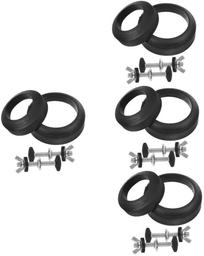 Toilet Reservoir Set - Bout Pakking - Lekpreventie Badkamer - Roestvrij Staal Rubber - 4 Sets - Zoals Afgebeeld