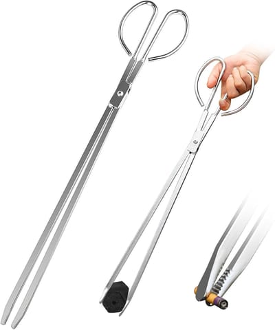 Haardhout Tang - Vuur Grijper - Kampvuur Aanleggen - Heavy Duty Ontwerp - 53cm Lengte - Metaal