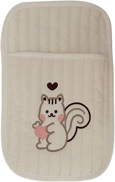 Opbergzakje bed - Zijvak organizer - Babykamer organiseren - Ademende katoen - 36x26 cm - Grijs