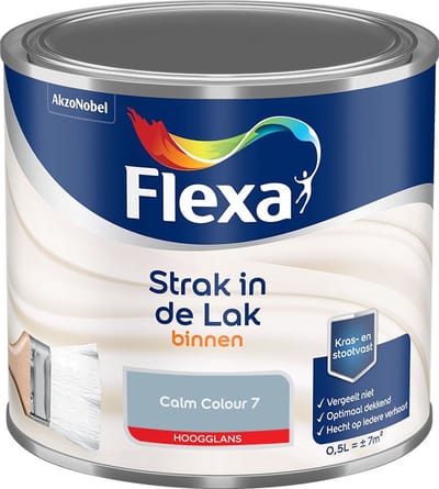 Flexa - Strak In De Lak Binnenlak Hoogglans - Calm Colour 7 - Mengverf - 500 Ml