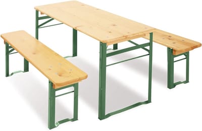 JGS® - Kinderfeesttentset 'Sepp', 3-delig, Hout en Metaal, Perfect voor Buitenspelen en Feestjes, Geschikt voor Kinderen vanaf 3 Jaar-