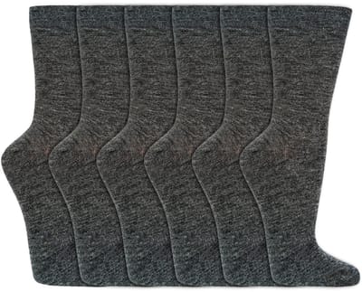 Warme Wollen Sokken | Antraciet | 6 Paar | Maat 35–50 | Heren en Dames
