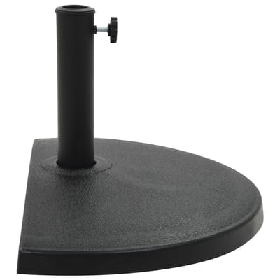vidaXL - Parasolvoet - halfrond - 15 - kg - polyresin - zwart