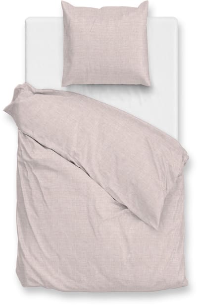 Zohome Dekbedovertrek Flanella-di-Lino - Effen Bedlinnen - 140x220 - Roze - Dekbedhoes van 100% Katoen-Flanel