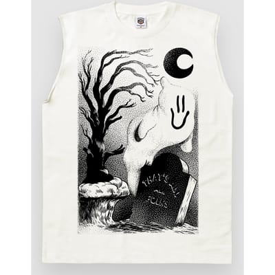 The Dudes Ghost Cliff Front Classic Standard T-Shirt wit