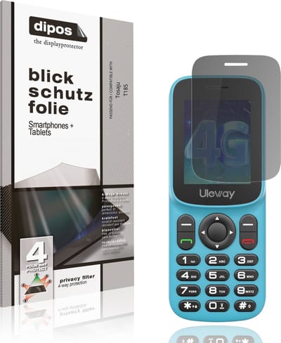dipos – Matte Privacy Screenprotector geschikt voor Tosaju T185 | Anti-Spy Beschermfolie