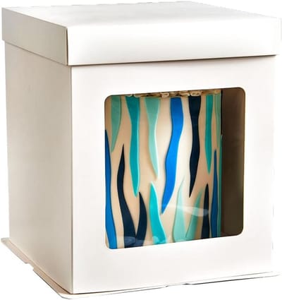Extra Hoge Vierkante Taartdoos Wit - 35,5 x 35,5 x 40,5 cm - Stevige Verzenddoos voor Hoge en Gedecoreerde Taarten