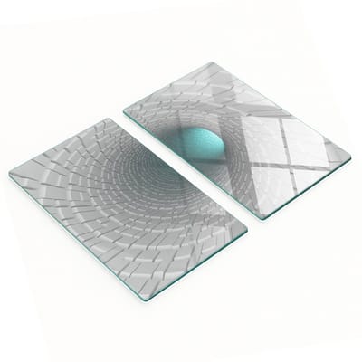 Multifunctionele decoratieve keukenplanken van gehard glas, 3D-formaat, 2x30x52 cm