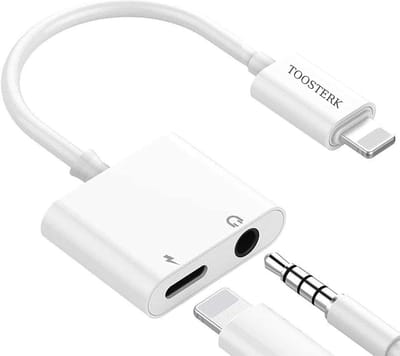 2-in-1 Audio & Oplaad Adapter | Geschikt voor Lightning naar 3.5mm | AUX & Bluetooth Versie | Splitter Kabel Geschikt voor iPhone 7 t/m 12 Pro Max – Wit