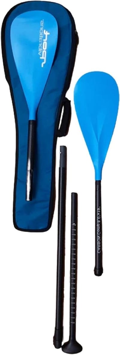 SUP peddel - Kajakpeddel - Watersport - Dubbel blad functie - Max 220 cm - Blauw zwart