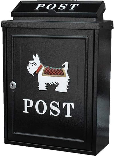 Brievenbus Postdoos - Krantenbak Buiten - Veilig Post Ontvangen - Met Sluiting Regenbestendig - 35.5x28.4x12.5cm - Zwart