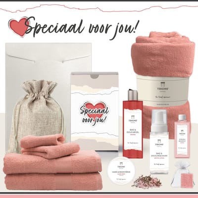 Geschenkset “Speciaal Voor Jou!” - 11 producten - 1660 gram | Triomf Original - Giftset voor haar Cadeau Valentijnsdag Luxe wellness cadeaubox Vrouw Ik hou van jou Cadeaupakket Kerst Geschenk Moeder Verjaardag Gift Set Valentijn Vriendin Rood