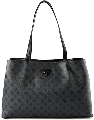 GUESS schoudertas reistas Wilder Travel Tri Compartment Tote Charcoal donkergrijs