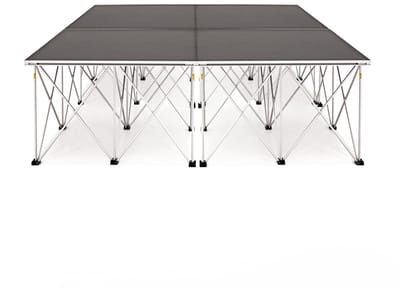 2 m x 2 m Draagbaar Podiumkit van Gear4music, 60 cm