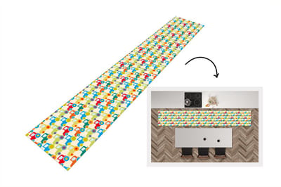 Keukenloper - Loper keuken - Patronen - Trekker - Kleuren - 300x50 cm - Keukenloper vinyl