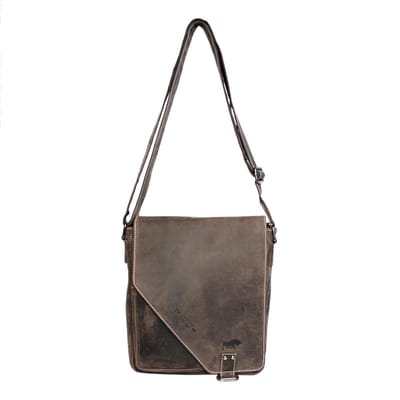 Donkerbruine Schoudertas Leer Met Een Overslag Klep En Twee Magneetsluitingen – Crossbody Bag Donkerbruin Leer