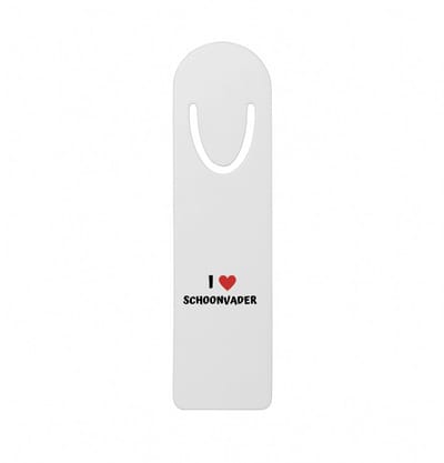Hacebo® - I love schoonvader metalen boekenlegger - Papa - de liefste schoonvader - vader cadeautjes - vaderdag - verjaardag - geschenk - kado Bladwijzer boekenleggers - 12.7 cm x 3.2cm