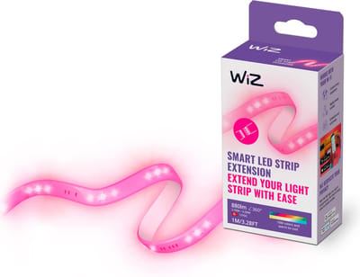 WiZ LED strip - Uitbreidingsset - 1 meter - RGB+W - Makkelijke installatie - Gekleurd en Wit Licht - Wi-Fi - Uitbreiding voor de WiZ LED strip Starterset van 2 meter - RGB; één kleur tegelijk