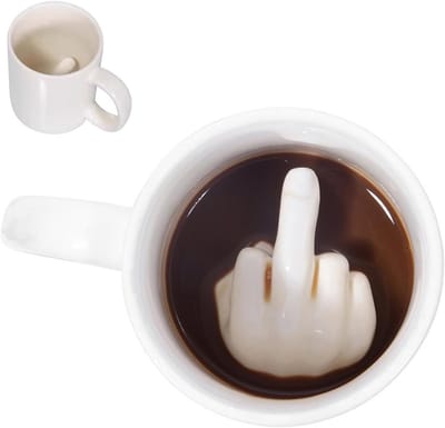 Persoonlijke Keramische Mokken met Middenvinger, Grappige Koffiemok, Unieke Cadeaus voor Elke Gelegenheid, Perfect voor Koffieliefhebbers en Humoristische Geschenken
