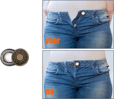 Togadget® - Verstelbare Afneembare Jeans Taille Knoop - Metalen Knoop Extender voor DIY Broeken en Jeans