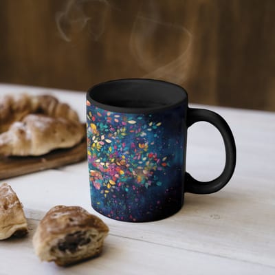 Magische Mok - Foto op Warmte Mokken - Koffiemok - Kleurrijk - Boom - Magisch - Abstract - Magic Mok - Beker - 350 ML - Theemok