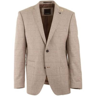 Roy Robson Colbert Two-Tone Windowpane Check Zand / male
