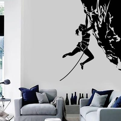 Rotsklimmer Extreme Sporten Stickers Muur Vinyl Huisdecoratie Woonkamer Slaapkamer Interieur Kunst Decoratie Muurstickers Muurschilderingen S418 (as the picture,42x54cm) white