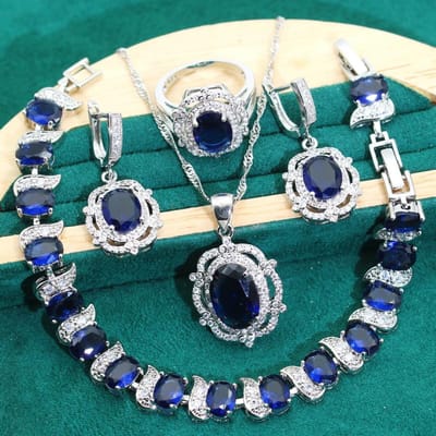 Diamantbezette Olijfgroene Mrs Zircon Sieradenset Stijlvolle High-End Low-End Luxe Sieradenset 10 yards
