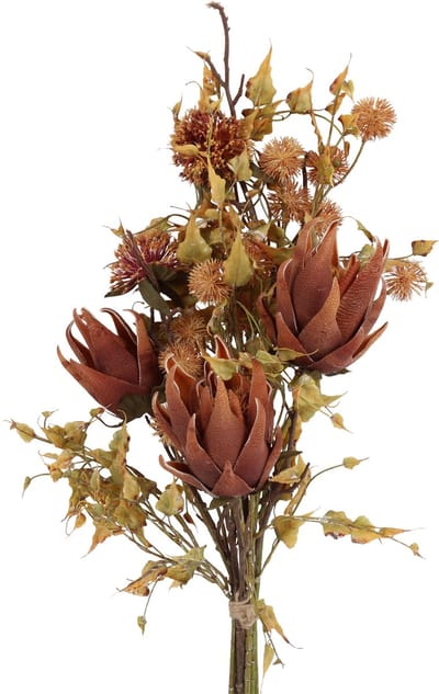 Countryfield kunstboeket decoratie Marjan naturel 66cm multicolor.