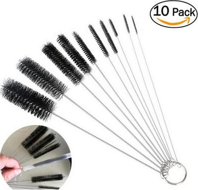 *** Schoonmaak Borstel/Rager set 10 stuks - Schoonmaak Ragertjes - Borstels Herbruikbare Rietjes - van Heble®***
