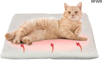RFWR® Zelfverwarmende thermische huisdiermat voor katten en honden - Wasbare en afneembare hoes - 61 x 46 cm