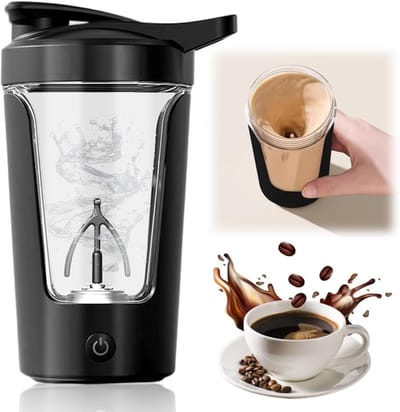 QTTVBTNA -Elektrische Protein Shaker 450 ml – USB Oplaadbare Mixer voor Eiwitshakes en Milkshakes – BPA-vrije Shakerbeker voor Fitness, Sport en Thuisgebruik – Compact en Handig