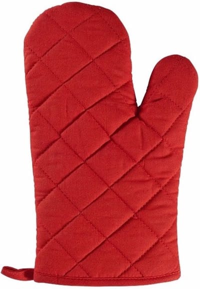 Ovenwant - rood - katoen - volwassenen - ovenhandschoen
