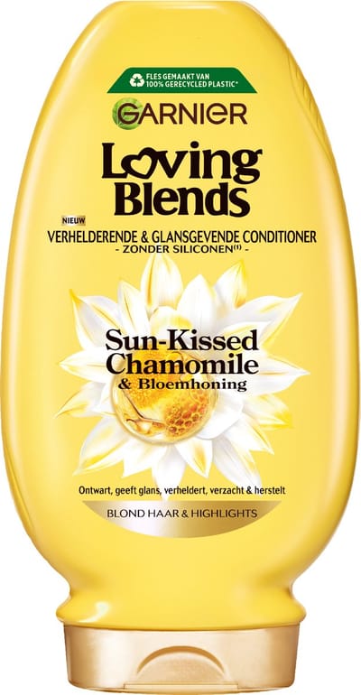 Garnier Loving Blends - Verhelderende & Glansversterkende Conditioner - Zonovergoten Kamille & Bloemenhoning - Blond haar & Highlights - Kamille - 250