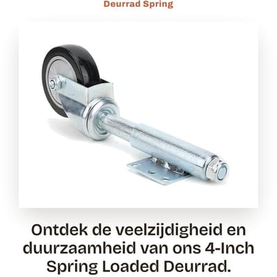 Dailygoods- Deurroller 100 mm - PVC - Maximaal draagvermogen 120 kg - Antislip - Schokabsorber - Eenvoudige installatie - Duurzaam - Deurrad