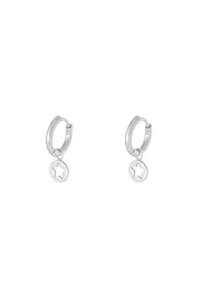earrings oorbellen - starry night - open stars - stainless steel - kleur zilver - mam - moeder - dochter - valentijn - moederdag - kerst - gift - kadotip