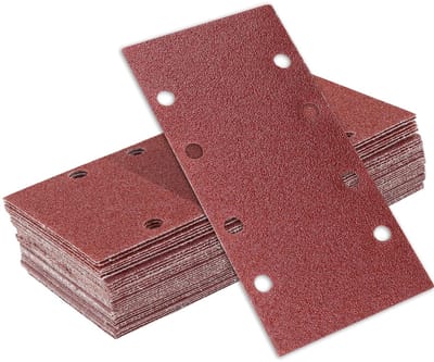 40pcs Sanding Sheets Rectangular - 93x185mm Sander Sandpaper - 8 Holes Velcro Sanding Pads - Granules 40/60/80/120/240 each x8 - Schuurpapier voor houtbewerking