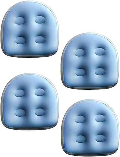 4 stuks spa en booster, zwembadbadzitje opblaasbaar kussen, blauw waterdicht rugkussen voor dames, zachte spa-kussen massagemat