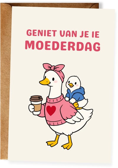 Eerste Moederdag Wenskaart – Felicitatiekaart nieuwe mama / eerste keer moeder - Ansichtkaart - (10x15 cm incl. envelop)
