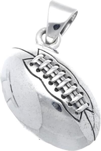 Zilveren Rugbybal XL kettinghanger
