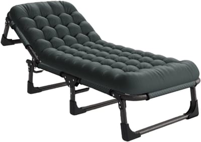 Campingbed Loungestoel - Opvouwbaar Bed - Ontspannen Buiten - 5-standen Verstelbaar - Draagbaar - E