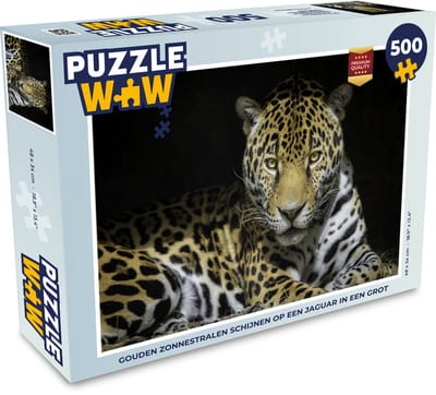 Puzzel Jaguar - Zon - Grot - Legpuzzel - Puzzel 500 stukjes