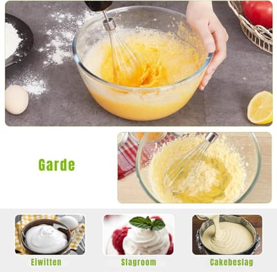 AHD® Staafmixer Set - Staafmixer Met Hakmolen - Hakmolen - Mixer Set - Zwart - 10cm x 10cm x 37cm